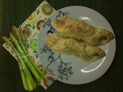 Asparagus in Puff Pastry with Ham Recipe
