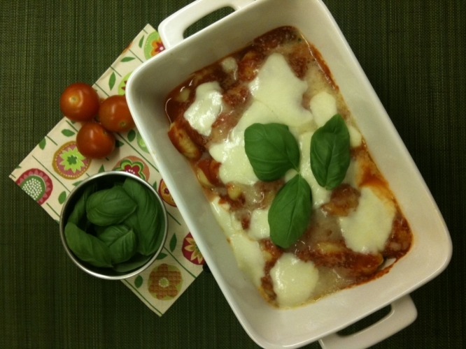 Mozzarella, Tomato and Gnocchi Bake Recipe