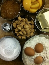 Ingredients for Apricot and Amaretti Tart