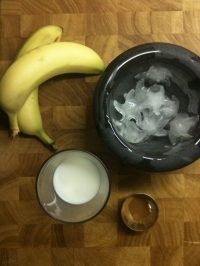 Ingredients for Banana Milkshake