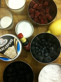 Ingredients for Berries and Mascarpone Sorbet