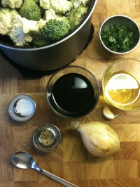 Ingredients for Broccoli in Red Wine