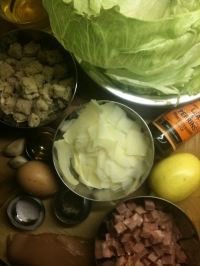 Ingredients for Caesar Salad