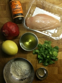 Ingredients for Chicken Strips with Pomegranate