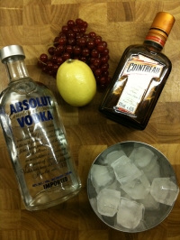 Ingredients for Red Currant Cosmopolitan