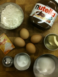 Ingredients for Nutella Roll
