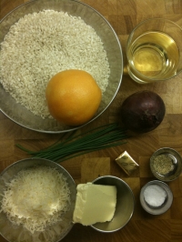 Ingredients for Orange Risotto with Chives