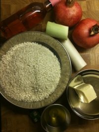 Ingredients for Pomegranate and Cream of Leek Risotto