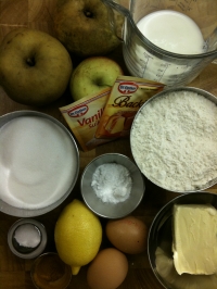 Ingredients for Rustic Apple Cake