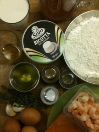Ingredients for Salmon and Shrimp Ravioli