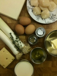 Ingredients for Scallop and Leek Tart