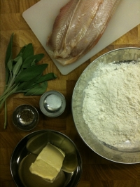 Ingredients for Sole with Butter and Sage