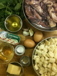 Ingredients for Stuffed Squid