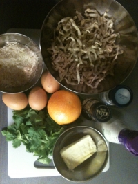 Ingredients for Tagliatelle with Orange and Parsley