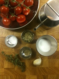 Ingredients for Tomato Confit